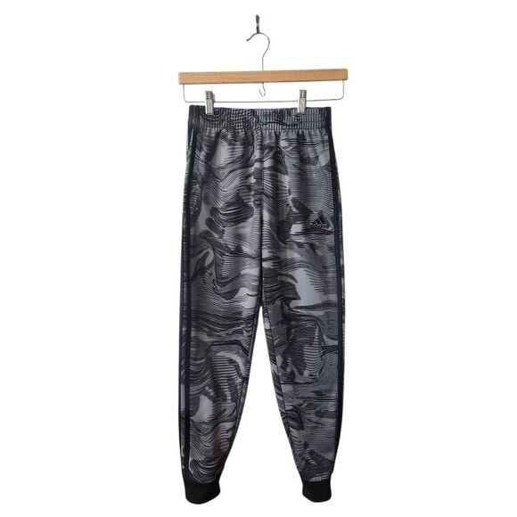 Adidas Kids Training Pants Black Gray Boys Size 10/12 Medium Joggers - Picture 1 of 6